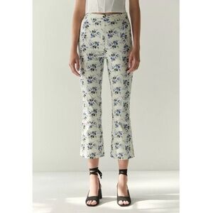 Laura Ashley x Urban Outfitters Leila High Rise Floral Kick Flare Pant Size 4